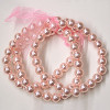 Triple Strand Pink Pearl Stretch Bracelet
