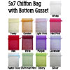 5 x 7 Chiffon Organza Bags with Bottom Gusset