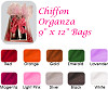 9 x 12 Organza Sheer Bags Solid Color