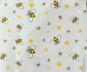 Cute Little Bees Yellow Self Sealing Cellophane Bags 9 x 12