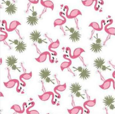 Flamingo Kisses 4 x 9 inch Cellophane Bags