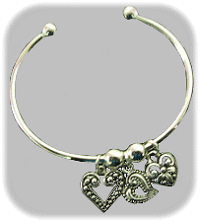 Bangle heart bracelet