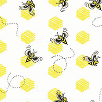 Yellow Bumble Bees 6 x 13 inch Cellophane Bags