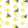Yellow Bumble Bees Cellophane Roll 24 x 100