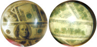 Ball with Novelty Hundred Dollar Bills inside