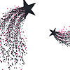 Black and Pink Star Showers Cello Roll 24 x 50