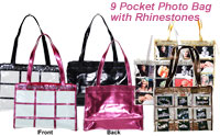 9-Pocket Photo Bag with Rhinestones