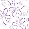 Cool Retro Flowers Cellophane Roll 24 x 100