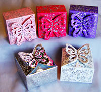 Butterfly Glittered Gift Boxes