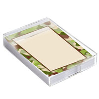 Camouflage Notes in Acrylic Caddy