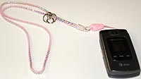 Cell Phone Zipper Necklace