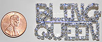 Pin Bling Queen Clear Rhinestones