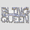 Pin Bling Queen Clear Rhinestones