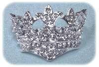 Pin Crown Silver Jeweled