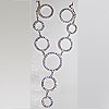 Silver and Rhinestone Circles Necklace