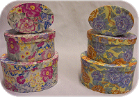 Boxes Flower Oval 3 per set