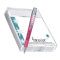 FOREVER Notes in Acrylic Caddy