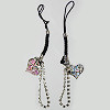 Heart with Rhinestones Cell Phone Charm
