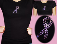 Pink Ribbon Hope Tshirt with Jewels