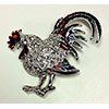 Crystal Rooster Pin