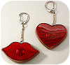 Flashing Lip or Heart Keychain