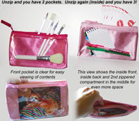 3 Part Pink or Hot Pink Medium Everything Bags