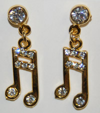 sparkle notes earrings