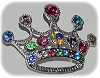 Pin Crown Queen Multi Colors