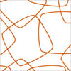 Orange Retro Squares Cellophane Roll 24 x 100