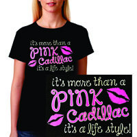 Black tshirt Pink Cadillac Tee