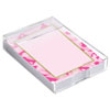 Pink Camouflage Notes in Acrylic Caddy