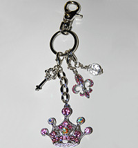 Pink Crown Keychain