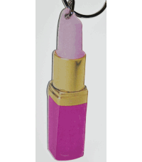 Pink Lipstick mirror back key chain