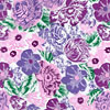 Pink and Purple Floral Design Cello Roll 24 x 50