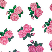 Pink Vintage Roses Cellophane Roll 30 x 100