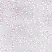Pink and White Tiny Hearts Cello Roll 24 x 50