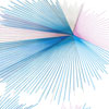 Radial Pink Blue and Gold Cello Roll 24 x 50