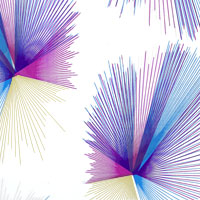 Radial Purple and Blue Cello Roll 24 x 50