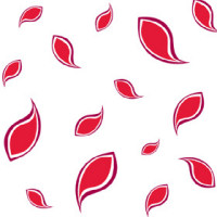 Red Leaves Cellophane Roll 24 x 100