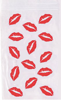 100 Red Lip 3x5 Resealable Bags