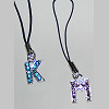 Rhinestone Initial Cell Phone Charms