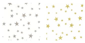 silver and gold stars Combo Pack 4X9