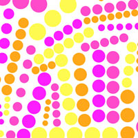 Social Circles Pink Yellow Orange Cellophane Roll 24 x 100
