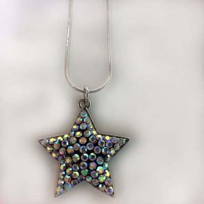 Sparkling Iridescent Star Necklace