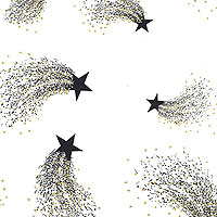 Star Shower Black and Gold Cello Roll 24 x 50