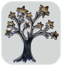 Star Leaves on Tree Pin