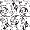 Black Sassy Swirls Self Sealing Cellophane Envelopes 4.75 x 6.50