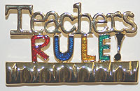 teachers rule pin