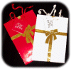 A Gift For You Red or White Gift Bags w/gold accent (6 per pack)