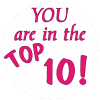 Stickers You are in the Top 10!